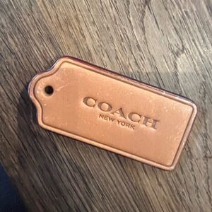 Coach leather hang tag for bag charm! *Read description*